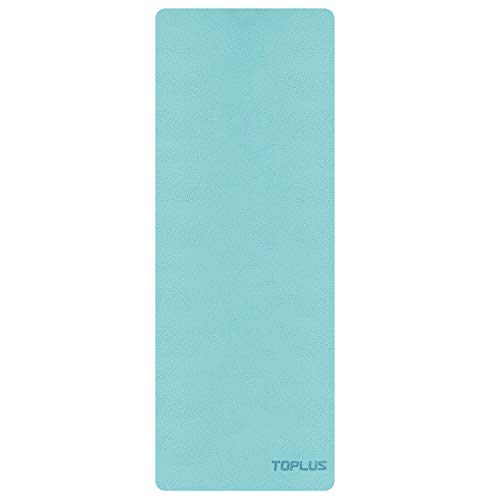 TOPLUS Travel Yoga Mat, 1/16 Inch Foldable Thin Hot Yoga Mat, Sweat Absorbent and Non-Slip, Premium Natural Suede for Travel, Yoga and Pilates, Coming with Carrying Bag