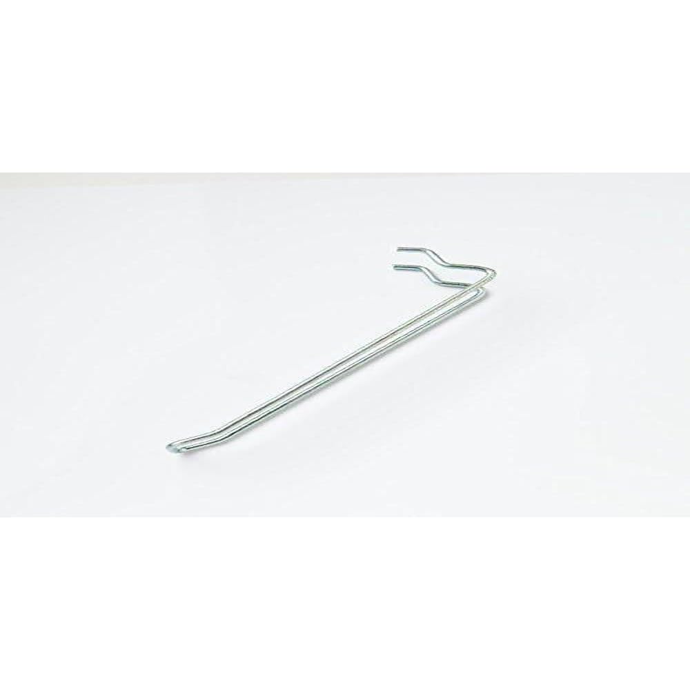 Merriway BH07553 (10 Pcs) Pegboard Hooks Looped Steel to fit 25 mm Peg, BZP Metal 125 mm (5 Inch) - Pack of 10 Pieces