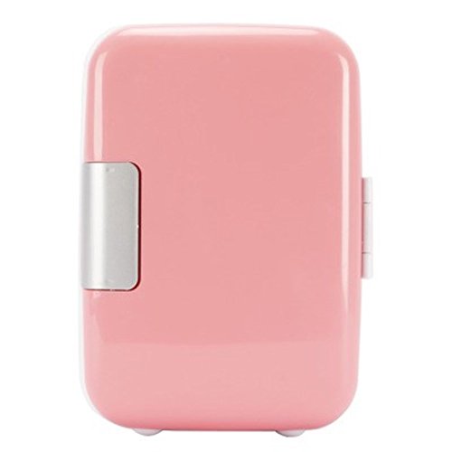 SL&BX Car compact-refrigerators,Mini fridge electric cooler and warmer portable refrigerator for car travel eco friendly 12v 4l capacity-pink 26x18x24.5cm(10x7x10inch)