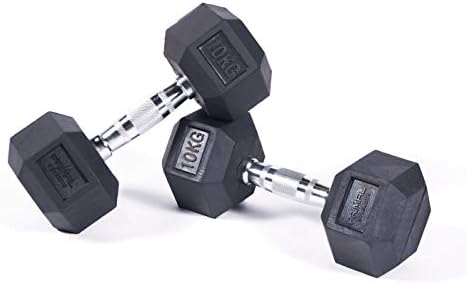 Primal Strength Stealth Commercial Rubber Hex Dumbbells 1-50kg