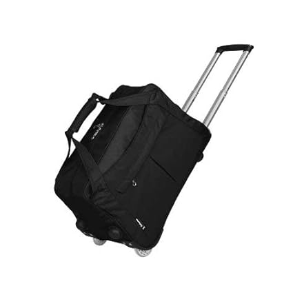 Di Grazia Oxford Nylon 21 Inch Luggage Trolle Y(2 Wheels) (21 Inch, Black-Wheels-Large-Duffle-Trolley)