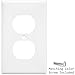 ENERLITES Mid-Size Duplex Receptacle Outlet Wall Plate, Electrical Outlet Covers Plates, Midway Size 1-Gang 4.88