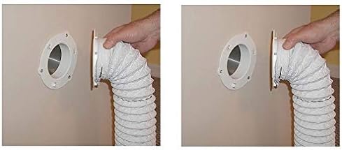 Dryer Dock Dryer Vent 6" for 4" Tubes, White (Тwо Расk)