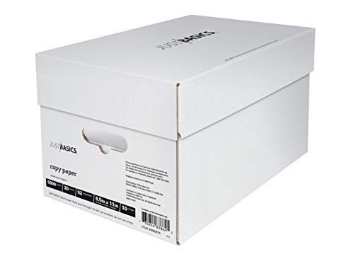 image for Just Basics Copy Paper, Letter Paper Size, 92 Brightness, 20 Lb, White