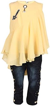 Arshia Fashions Girls Top and Capri Set Red