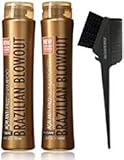 Brazilian Blowout Anti-Frizz Shampoo & Conditioner 12oz Set With Comb and Brush Applicator