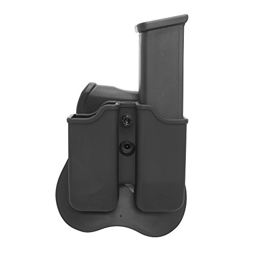 Smith and Wesson, Ruger, Sig Sauer Double Stack Magazine Holder Pouch Holster with Paddle, For 9mm, 0.40 Caliber. Fit more models under Beretta, Refer to Model Details and Photo to Determine Fit First