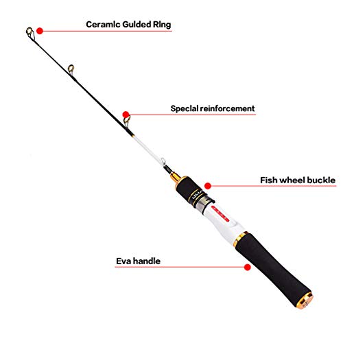 Carbon Fiber Fishing Rod Summer Outdoor Activities Travel Spinning Lure Rod Sea Saltwater Pole (White -B) - Thumbnail 2