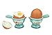 WD-Set of 2 Pcs Cute Bird Shape Ceramic soft or Hard boiled egg cup holder (Egg holder) - for Breakfast Brunch,kitchenware, home kitchen decoration or even a gift Sky color with cutely package.