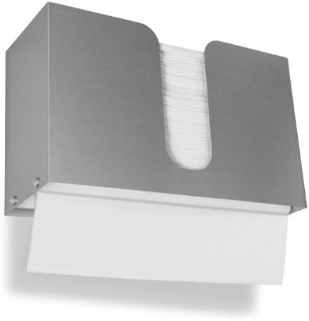 TrippNT 51283 Stainless Steel Dual Dispensing Paper Towel Holder, 10-5/8" Width x 5-7/8" Height x 4-1/8" Depth