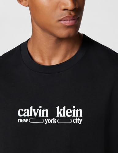 SS 30S WHSL CK NYC Graphic Tee LV14RE831G T-Shirt Graphique pour Homme, Noir (Noir), Taille M, Noir (Noir), M