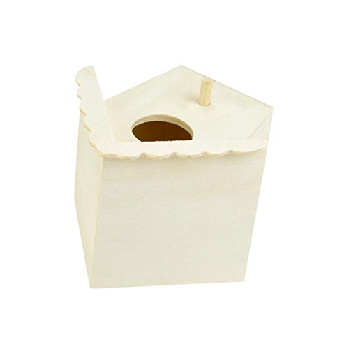 Morrivoe Bird Wooden Box Wooden Birdhouse Creative Wooden Hanging Bird House Nest DOX for Outside Window Nest House