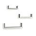 Danya B. Contemporary Laminated MDF Floating U Wall Decor Shelves, Bathroom or Living Room Wall Decor, (3 Shelf Pack) (White)