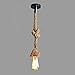 CTKcom 1 Head 1 Meter Vintage Hemp Rope Pendant Light Fixture E26/E27 Base, Vintage Ceiling Light Lamp,Retro Style for Dining Hall Restaurant Bar Lighting,110~130V, (bulb not included)