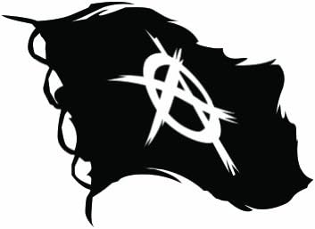 (2x) Anarchy Flag - Black - Sicker - Decal - Die Cut
