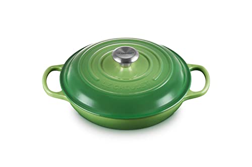 Le Creuset Signature Gusseisen Gourmet-Profitopf, Rund, Ø 26 cm, 2,2 l, Für alle Herdarten inkl. Induktion geeignet, 4,205 kg, Bamboo, 21180264082430