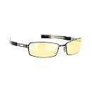 Gunnar Optiks PPK-03001 PPK Full Rim Advanced Video Gaming Glasses with Headset Compatibility and Amber Lens Tint, Onyx/Mercury Frame