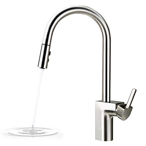 Touchless Kitchen Faucets with Pull Down Sprayer Brushed Nickel One