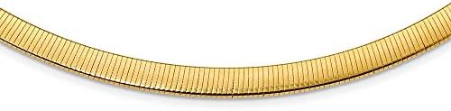 Sterling Silver and Flash Gold-plate Reversible 5.75 MM Cubetto Omega Necklace, 16"