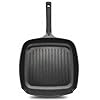 La Moustache pan, vierkant, met glazen deksel, 28 cm, geschikt voor alle kookplaten, inclusief inductie
