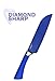 Diamond Gourmet Diamond Sharp Knife Set - Blue Ceramic Coated Diamond Infused Knife Set - As Seen on TV - Set of 4 knives with Bonus Peeler