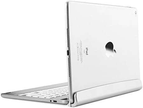 iPad (5th generation, 2017) Keyboard, AChoc Ultra-Thin Bluetooth Keyboard Folio Case Cover with Built-In Stand Groove for Apple iPad 5 and iPad Air 1 with 130 Degree Swivel Rotating (Silver)
