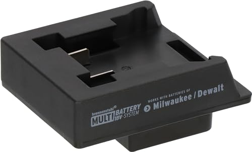 Brennenstuhl Adapter for LED work lights in the Brennenstuhl Multi Battery 18V system for use with Milwaukee/Dewalt rechargeable batteries