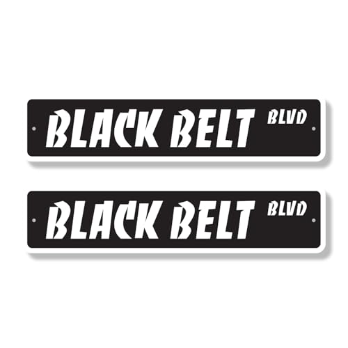 BLACK BELT Classic Street Sign (2 Pack) karate tae kwon do martial Road Sign |…