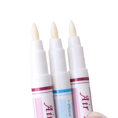 Ningyi683 3pcs Useful Double Head Red Blue Purple Air Erasable Pen Fabric Marker Water Soluble Automatically Disappear Pens Sewing Tool