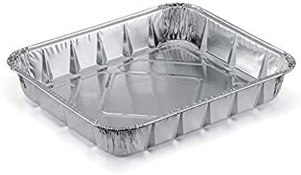 Bakery Direct Medium Foil Tray Bake containers 199x167x31mm (Silver, 10)