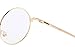 Agstum Retro Round Metal Non-Prescription Eyeglasses Frame with Spring HInge Clear Lens (Gold, (Small size) 42)