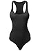 Made by Emma Classic Solid Sleeveless Scoop Neck Bodysuit Black S