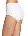 Warner's Women's No Wedgies No Worries Modern Brief Panty, White, 6