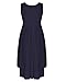 Ineffable Women's Sleeveless Pockets Casual Loose Swing Flare Dress(Blue, M)