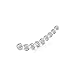 Sterling Silver Bezel-set Cz Curved Ear Crawler Cuff Earrings