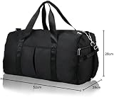 DAYGOS Gym Duffle Bag 40L Waterproof Wet Pocket Shoes Compartment Black view 10