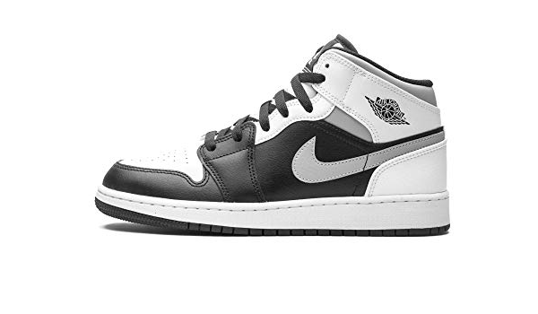 Jordan Air 1 Mid Black/White-Lt Smoke Grey Youth 554725 073 - Size 5.5Y :  Amazon.ca: Clothing, Shoes \u0026 Accessories