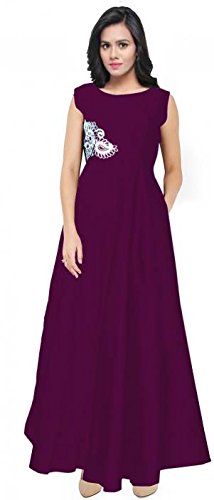 spangel enterprise anarkali tapeta silk wine color long full stitched gown