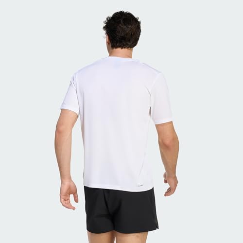Herren Workout Essentials Base Shirt, White, M