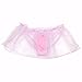 Crossdress Panties Feeshow Men's Jockstrap Lace Briefs Sissy Pouch Underwear Ruffle Skirted Pink X-Large