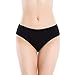 Closecret Women Comfort Cotton Stretch High Cut Briefs Panties(Pack of 4)(L(Waist:34-35.5inch), 4 Black)