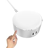 2 in 1 EAAGD 4.8A Dual USB Travel Charger - with Desk LED Night Light Lamp, for Samsung Galaxy, HTC Nexus Moto BlackBerry, Bluetooth Speaker Headset & Power Bank (EA0009)