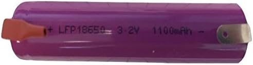 100 x 3.2 Volt 18650 LiFePO4 Batteries with Tabs (1100 mAh)