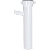 EZ-FLO 1-1/2 Inch x 8 Inch Branched Dishwasher Tailpiece, Slip Joint Connection for Tubular Drain Applications, 5/8 Inch OD B