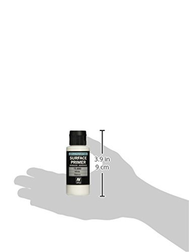 Vallejo - Surface Primer Color | White Acrylic Primer 60 ml (2.02 fl.oz.) | Matte Finish and Fast Drying | Perfect for Airbrushing and Great Adhesion to Figurines and Scale Models