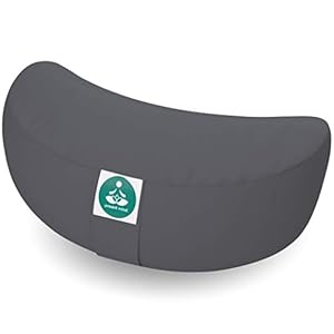 Present Mind Meditation Cushion Crescent, Washable Cover – Yoga Zafu Moon Pillow