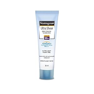 Neutrogena Ultra sheer Sunscreen, SPF 50+, Ultra light, for oily and dry skin, 30ml