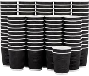12 oz paper cups are designed for single-use convenience 50 Pack 12 oz ...
