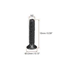 uxcell M2 x 10mm Phillips Screw Fastener Black for