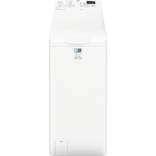 AEG Waschmaschine Toplader, 40 cm, 7 kg, Serie 6000 ProSense - Mengenautomatik - Smarte Beladungserkennung, EEK B, Nachlegefunktion, Wasserstopp, Inve